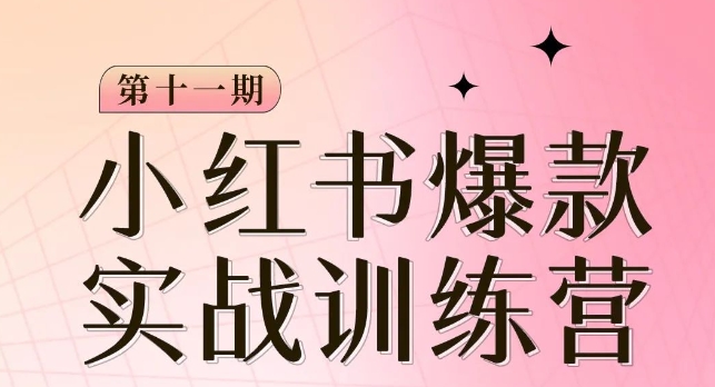【6262期】小红书博主爆款训练营11期，手把手教你从0-1做小红书，从定位到起号到变现