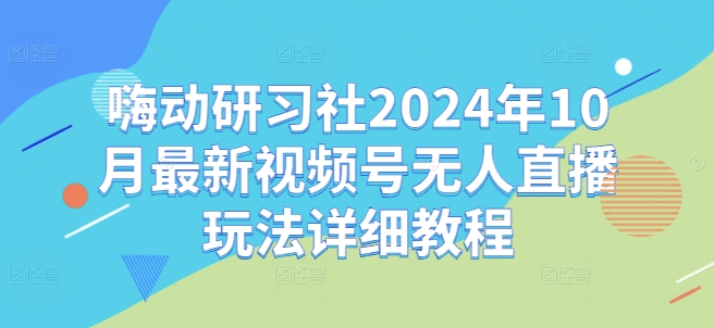 【第8511期】嗨动研习社2024年10月最新视频号无人直播玩法详细教程插图