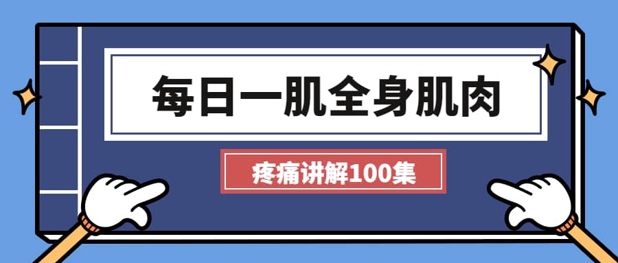 【第8706期】每日一肌全身肌肉疼痛讲解（100集视频）插图