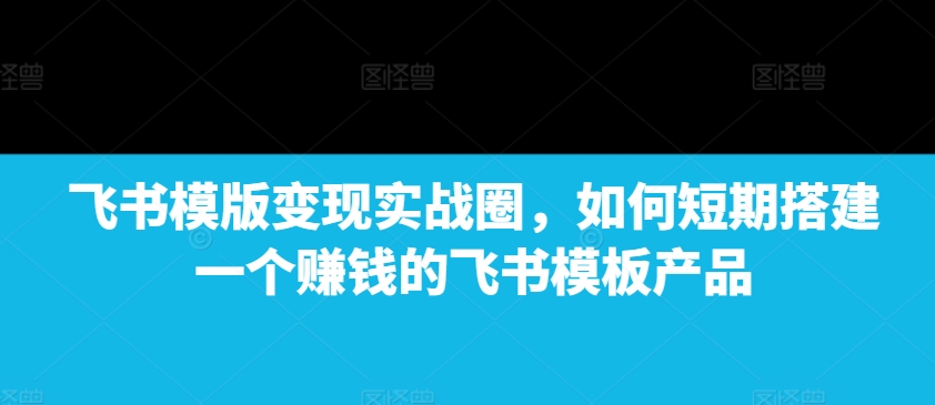 【第8774期】飞书模版变现实战圈，如何短期搭建一个赚钱的飞书模板产品插图