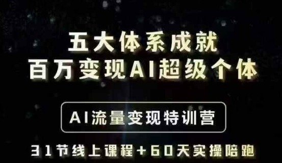 【第9157期】五大体系成就百万变现AI超级个体- AI流量变现特训营插图