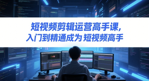 【9482期】短视频剪辑运营高手课，入门到精通成为短视频高手
