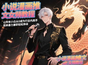 【9501期】小说漫画推文女频教程，让所有小白从0成为行业内高手，简单暴力兼职轻松挣米