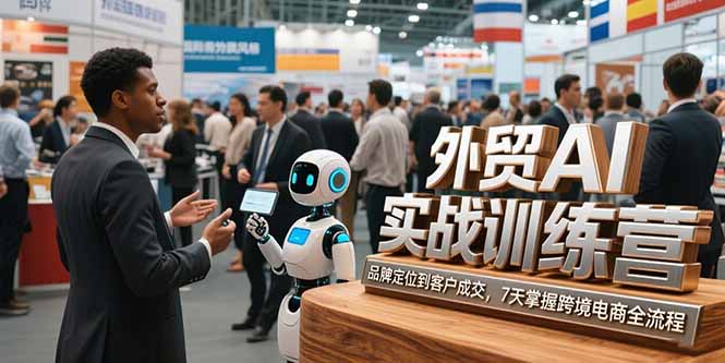 【9568期】外贸AI实战训练营(7月更新)，品牌定位到客户成交，7天掌握跨境电商全流程