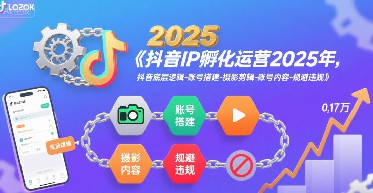 【9603期】抖音IP孵化运营2025年，抖音底层逻辑-账号搭建-摄影剪辑-账号内容-规避违规