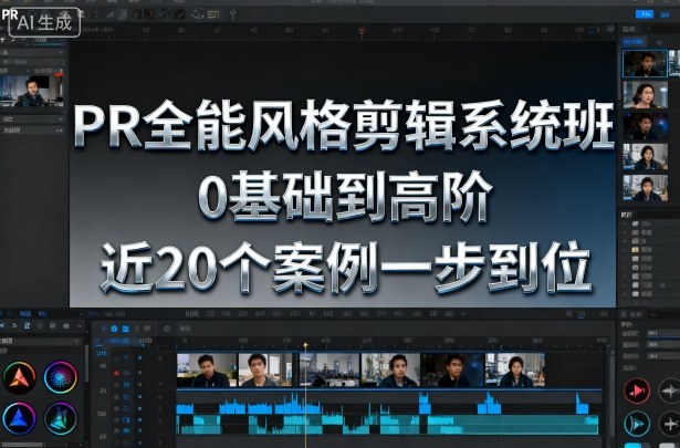 【9641期】PR全能风格剪辑系统班，0基础到高阶，近20个案例一步到位