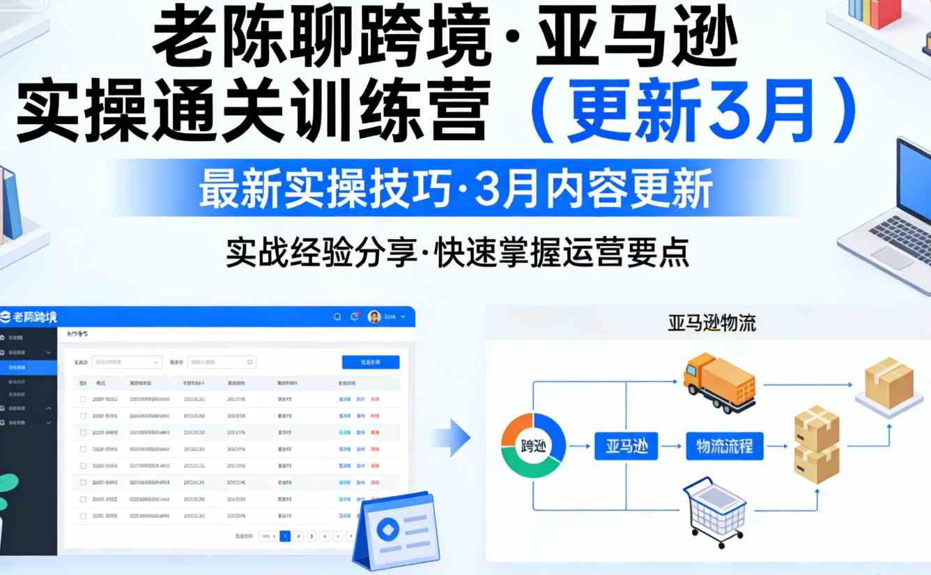 【9712期】老陈聊跨境·亚马逊实操通关训练营（更新3月）